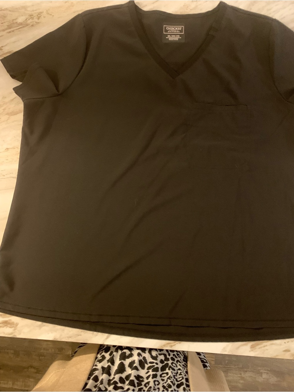 2 Cherokee Black V-Neck Women’s Scrub Tops 2xl